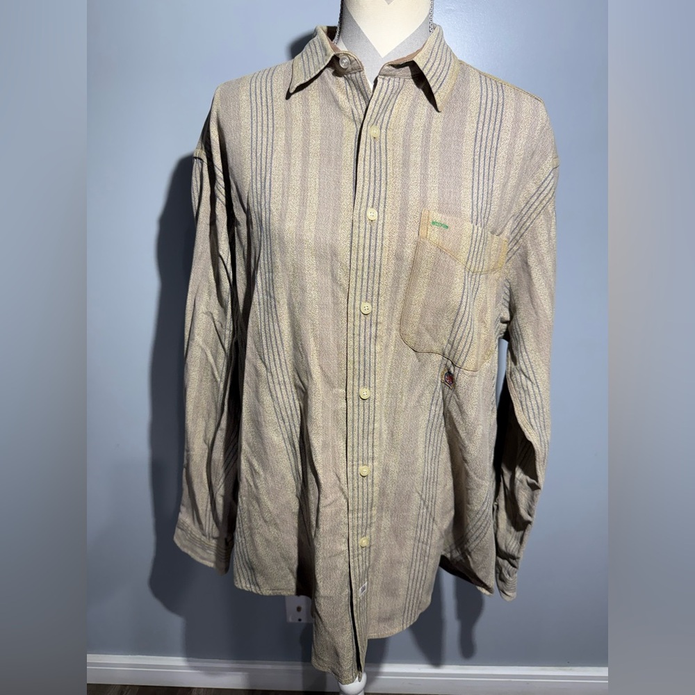 Tommy Hilfiger‎ Beige and Gray Striped Shirt